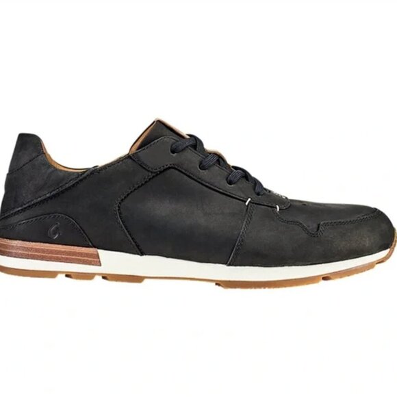 OluKai Other - Men's Olukai Huaka'I Li Black Leather Nubuck Shoes, Size 12